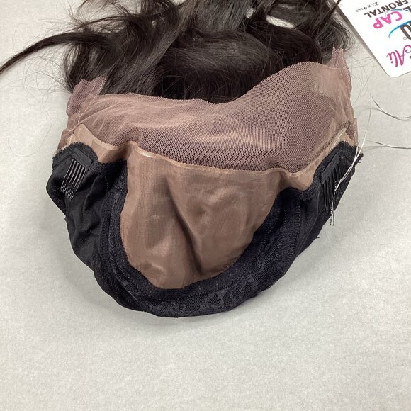 Straight 12” #Natural Black 100% Human Hair 360° Full Cap Lace Frontal - Picture 7 of 11